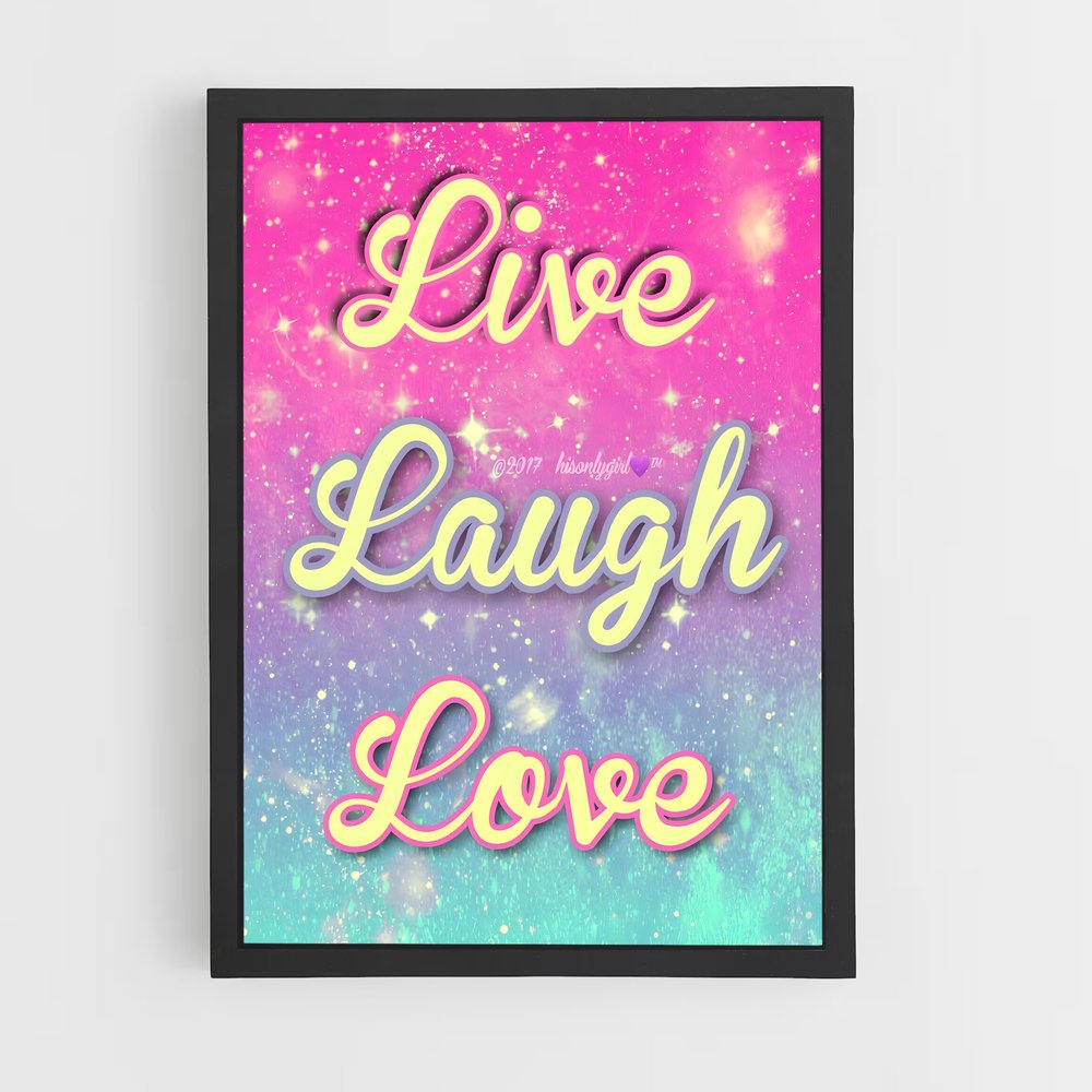 ap-live laugh love-4 cadre Noir