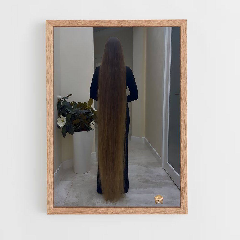 ap-long hair-4 cadre Bois clair