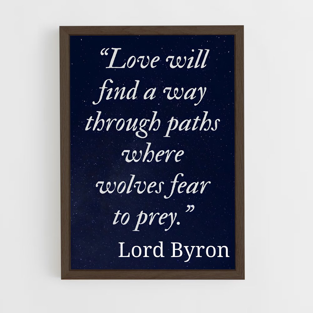 ap-lord byron-4 cadre Bois foncé