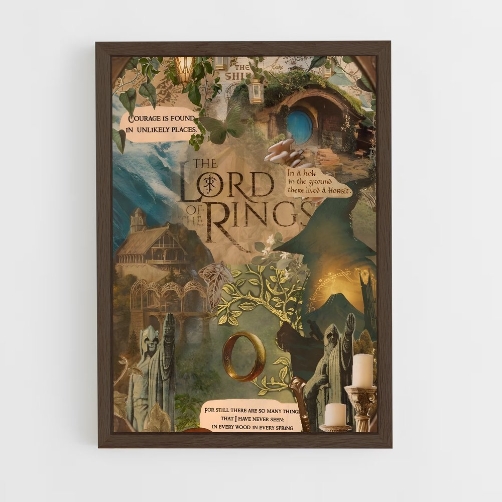 ap-lord of the rings-3 cadre Bois foncé