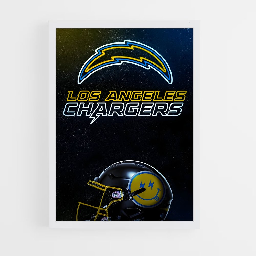 ap-los angeles chargers-3 cadre Blanc