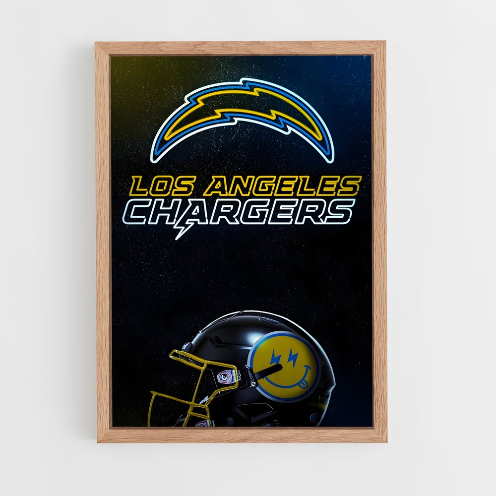 ap-los angeles chargers-3 cadre Bois clair