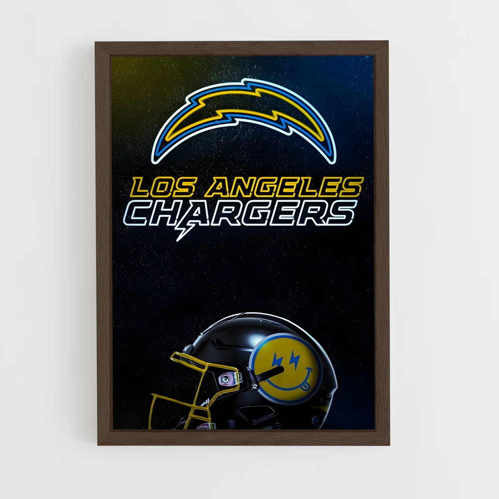 ap-los angeles chargers-3 cadre Bois foncé