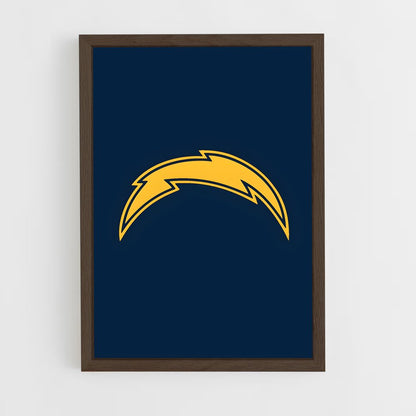 ap-los angeles chargers-4 cadre Bois foncé