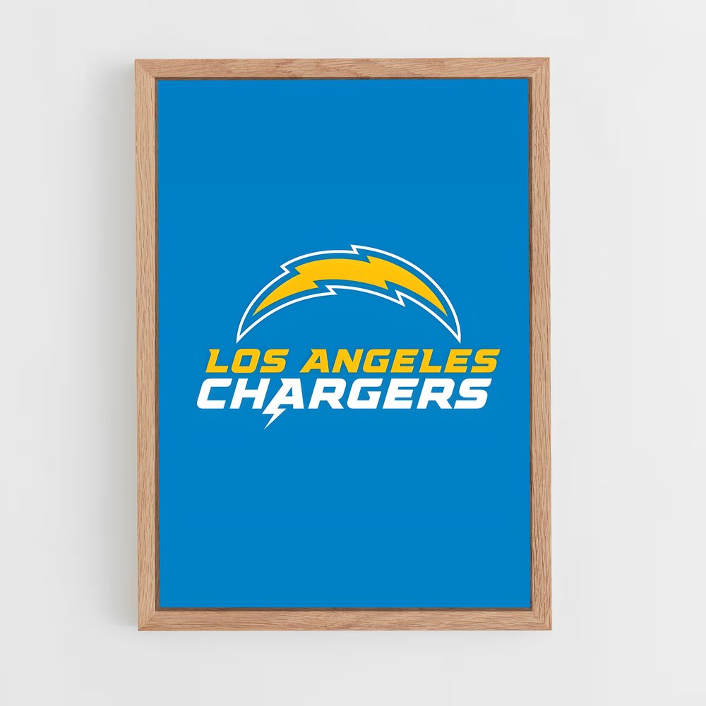 ap-los angeles chargers-8 cadre Bois clair