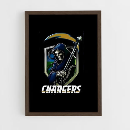 ap-los angeles chargers-9 cadre Bois foncé