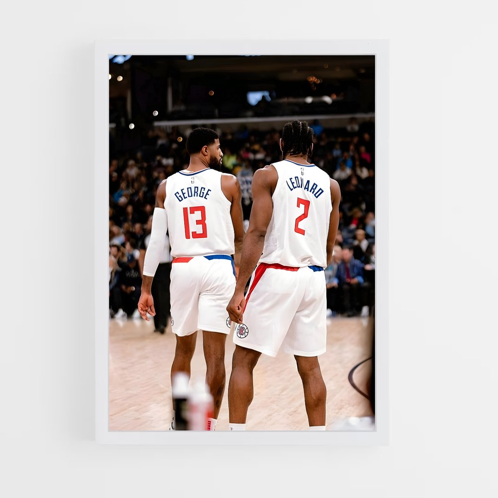 ap-los angeles clippers-9 cadre Blanc