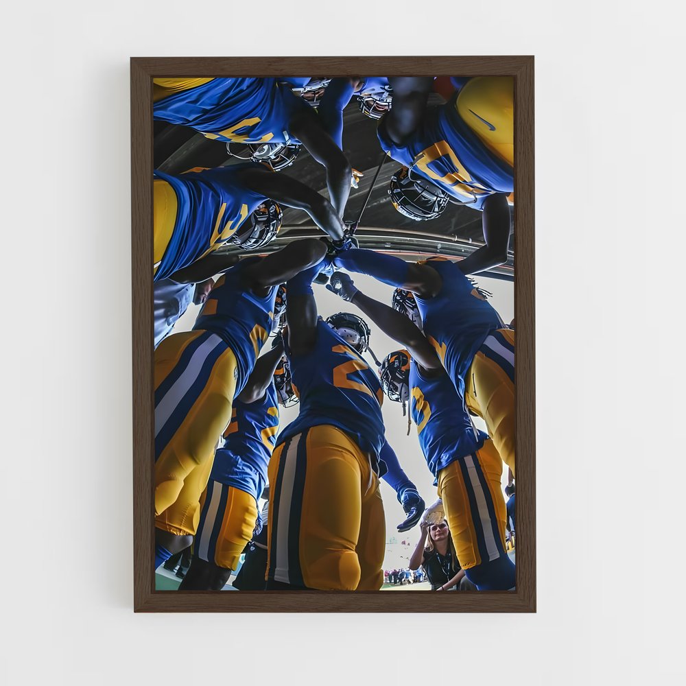 ap-los angeles rams-3 cadre Bois foncé
