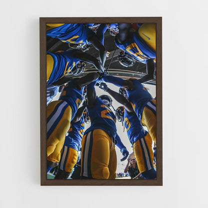 ap-los angeles rams-3 cadre Bois foncé