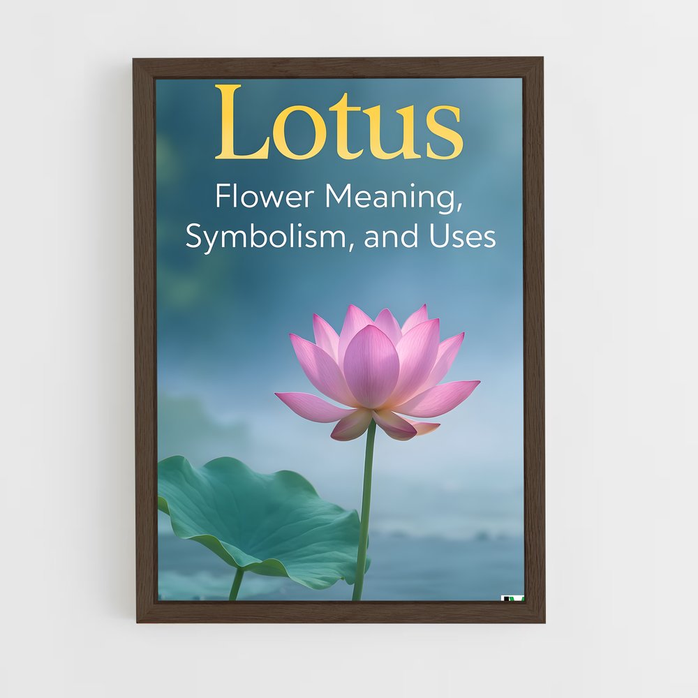 ap-lotus flower-10 cadre Bois foncé