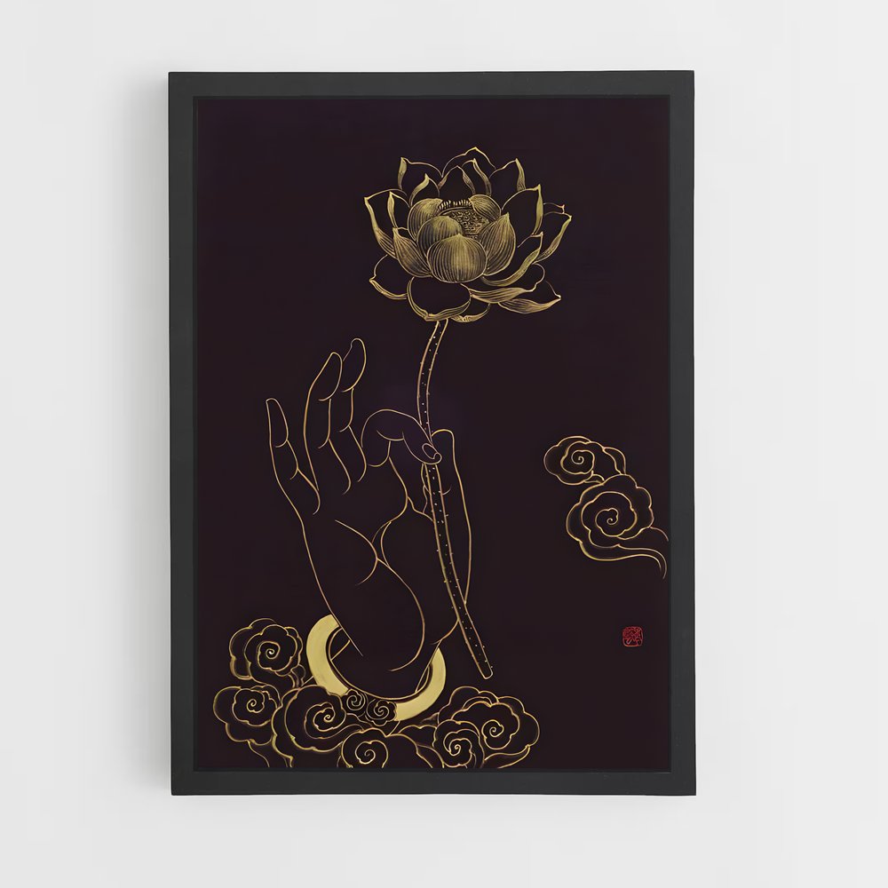 ap-lotus flower-11 cadre Noir