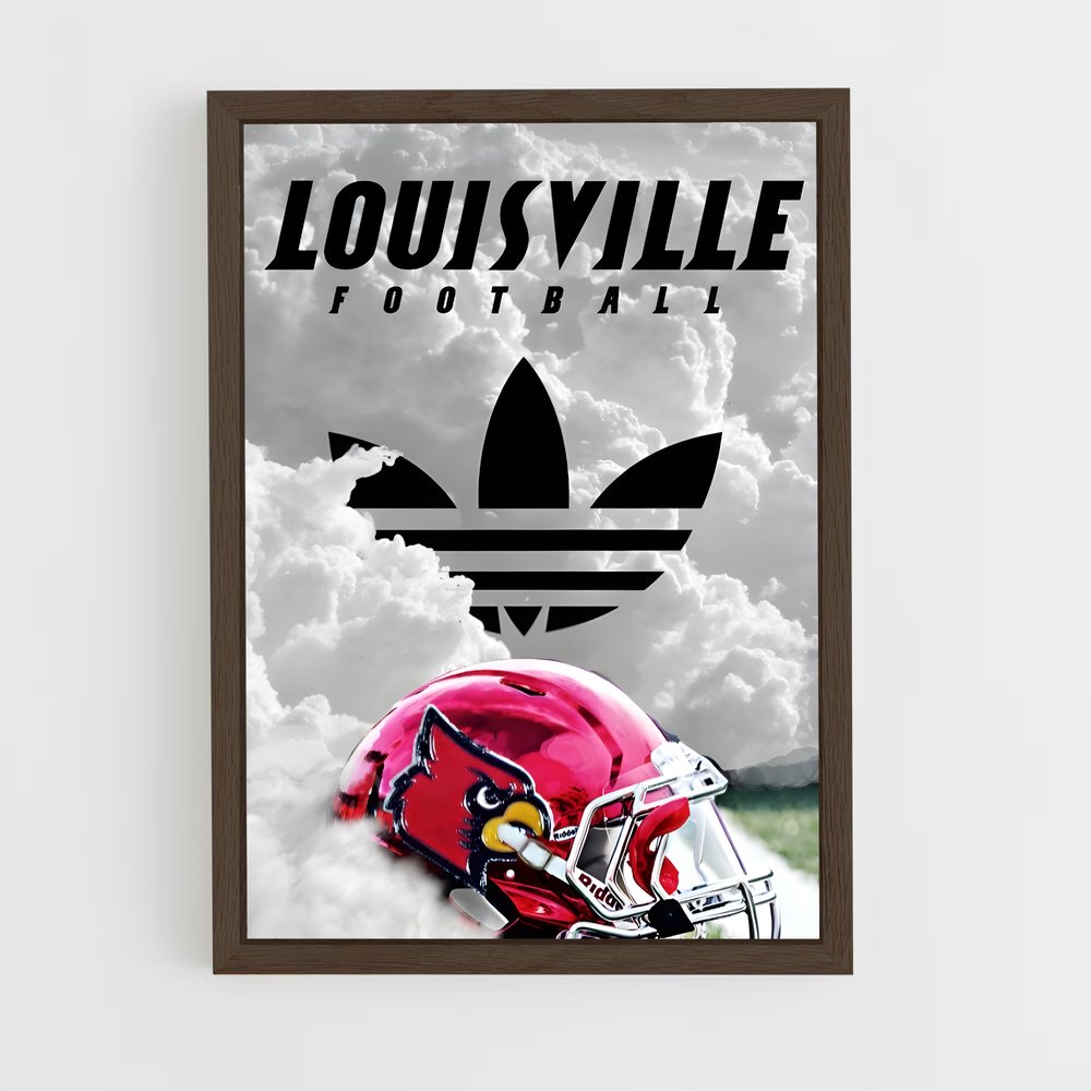 ap-louisville cardinals-3 cadre Bois foncé