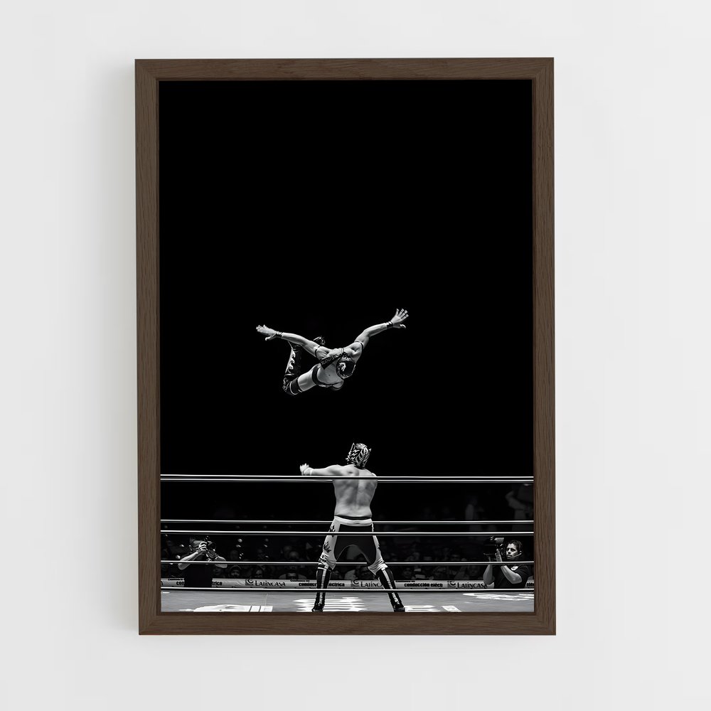 ap-lucha libre-4 cadre Bois foncé