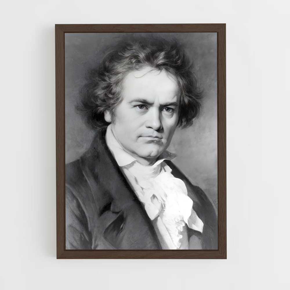 ap-ludwig van beethoven-1 cadre Bois foncé