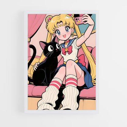 ap-luna sailor moon-5 cadre Blanc