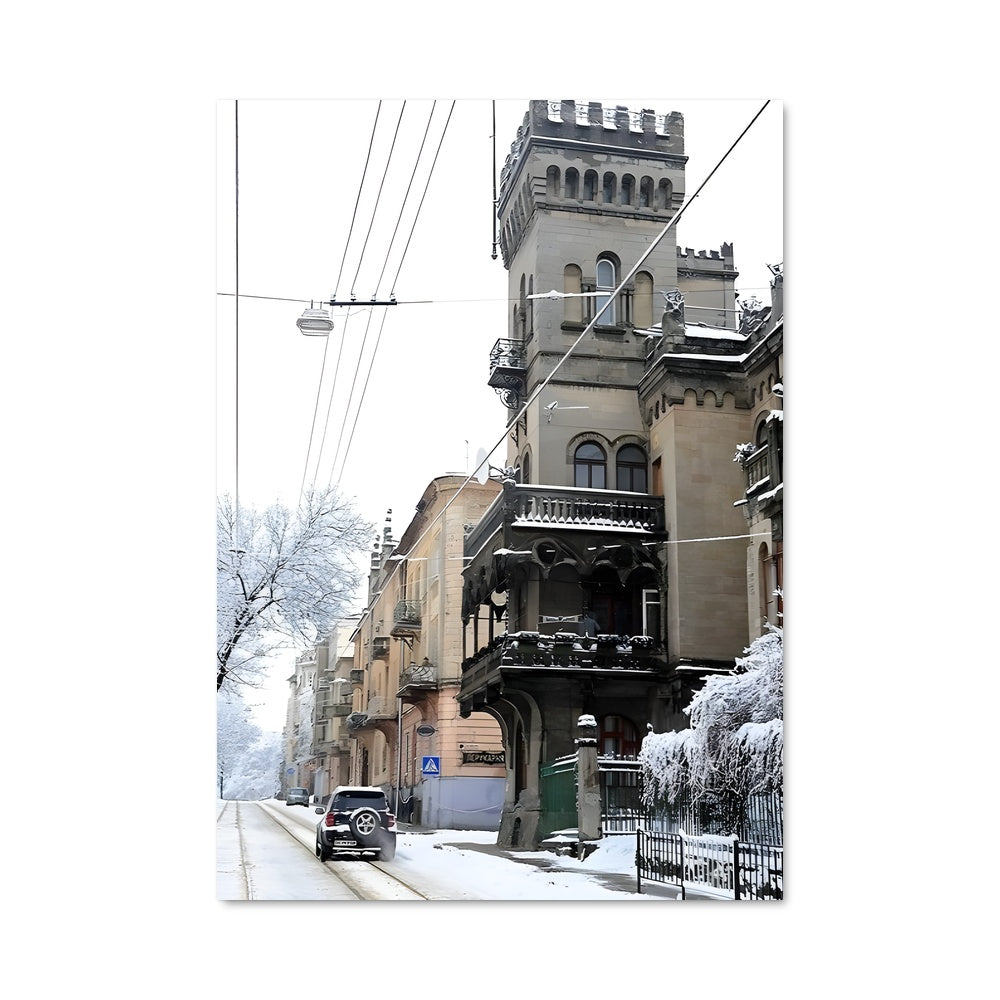 Poster Neige à Lviv