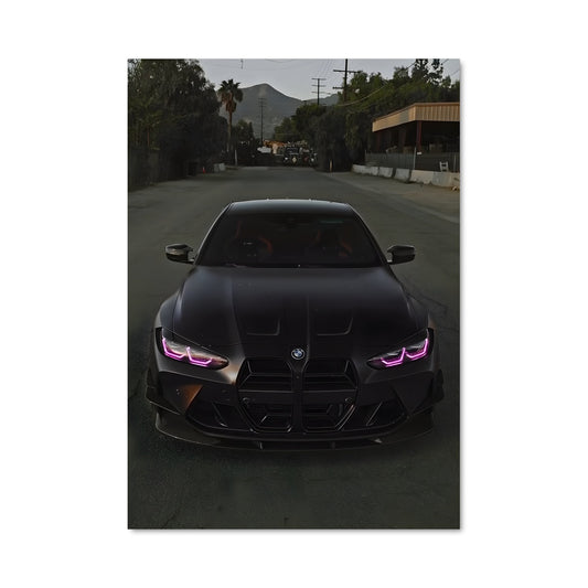 Poster M4 Noir et Rose