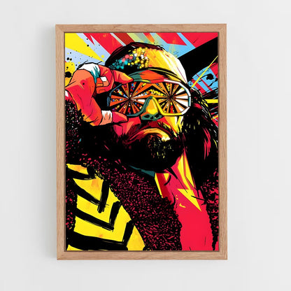 ap-macho man randy savage-3 cadre Bois clair