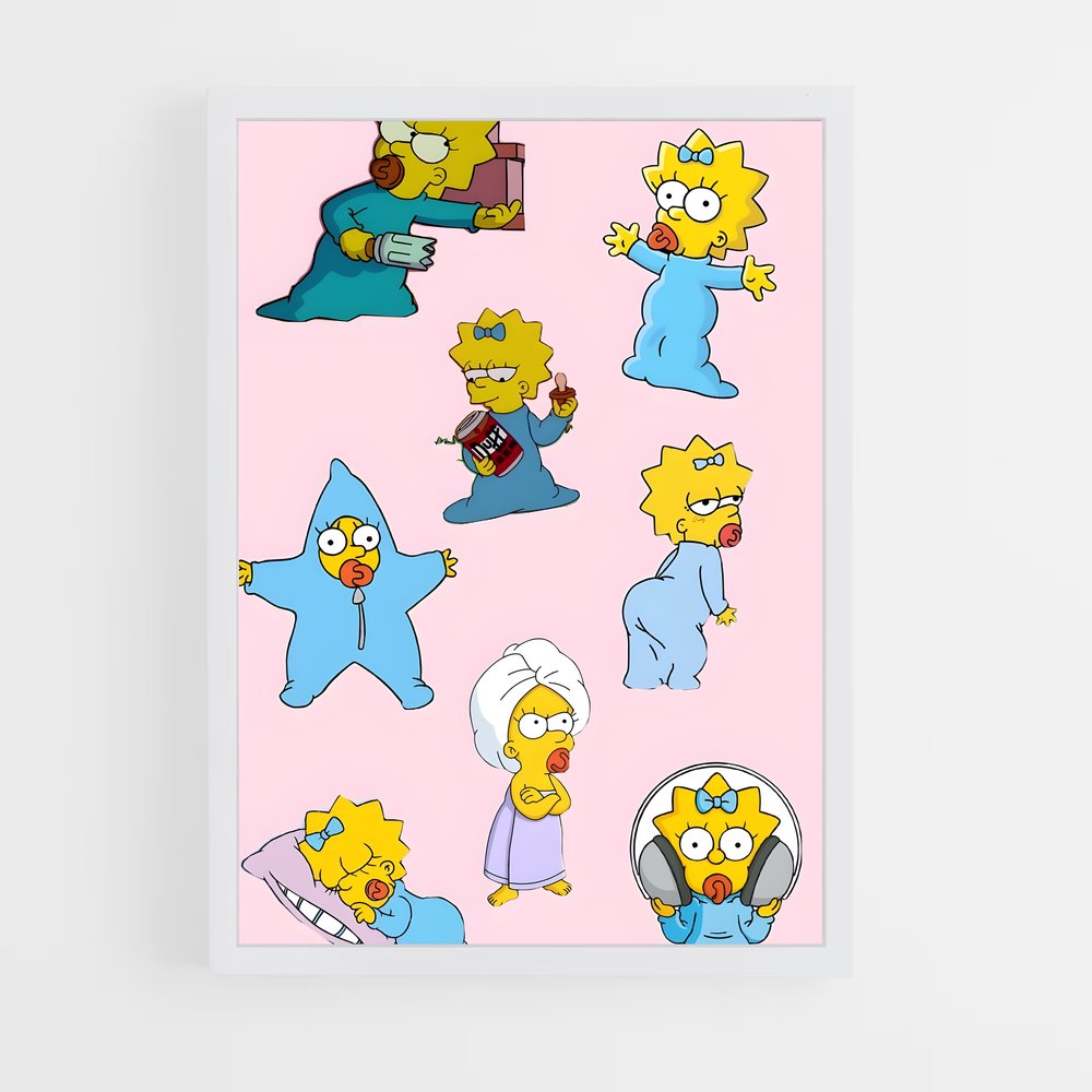ap-maggie simpson-2 cadre Blanc