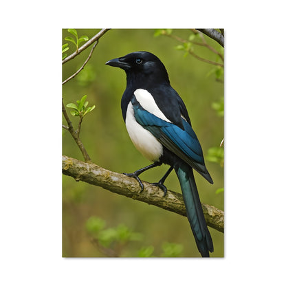 Poster La Mésange en Noir et Blanc