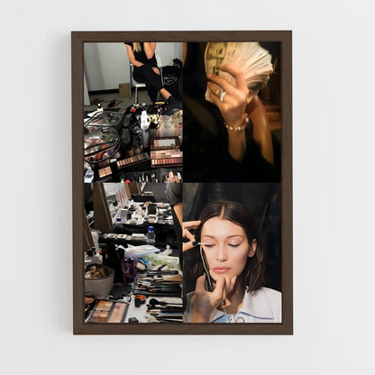 ap-makeup artist-3 cadre Bois foncé
