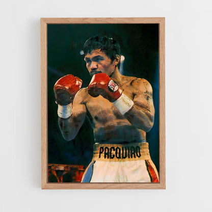 ap-manny pacquiao-10 cadre Bois clair