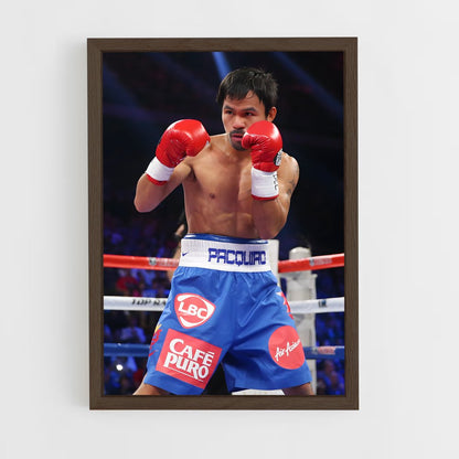 ap-manny pacquiao-7 cadre Bois foncé