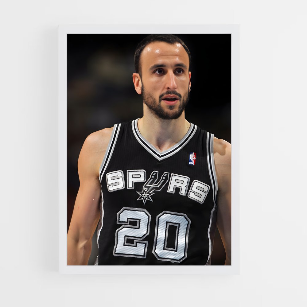 ap-manu ginobili-10 cadre Blanc