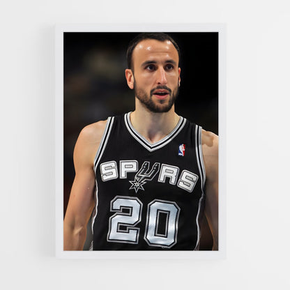 ap-manu ginobili-10 cadre Blanc