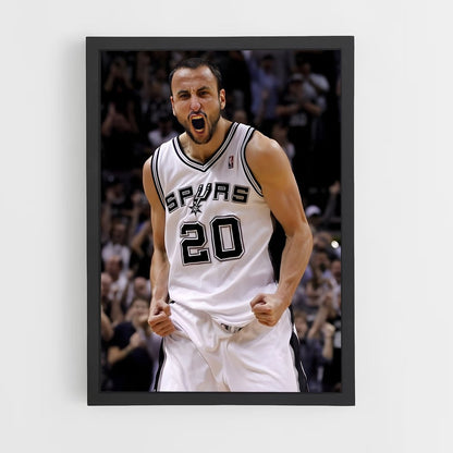 ap-manu ginobili-9 cadre Noir