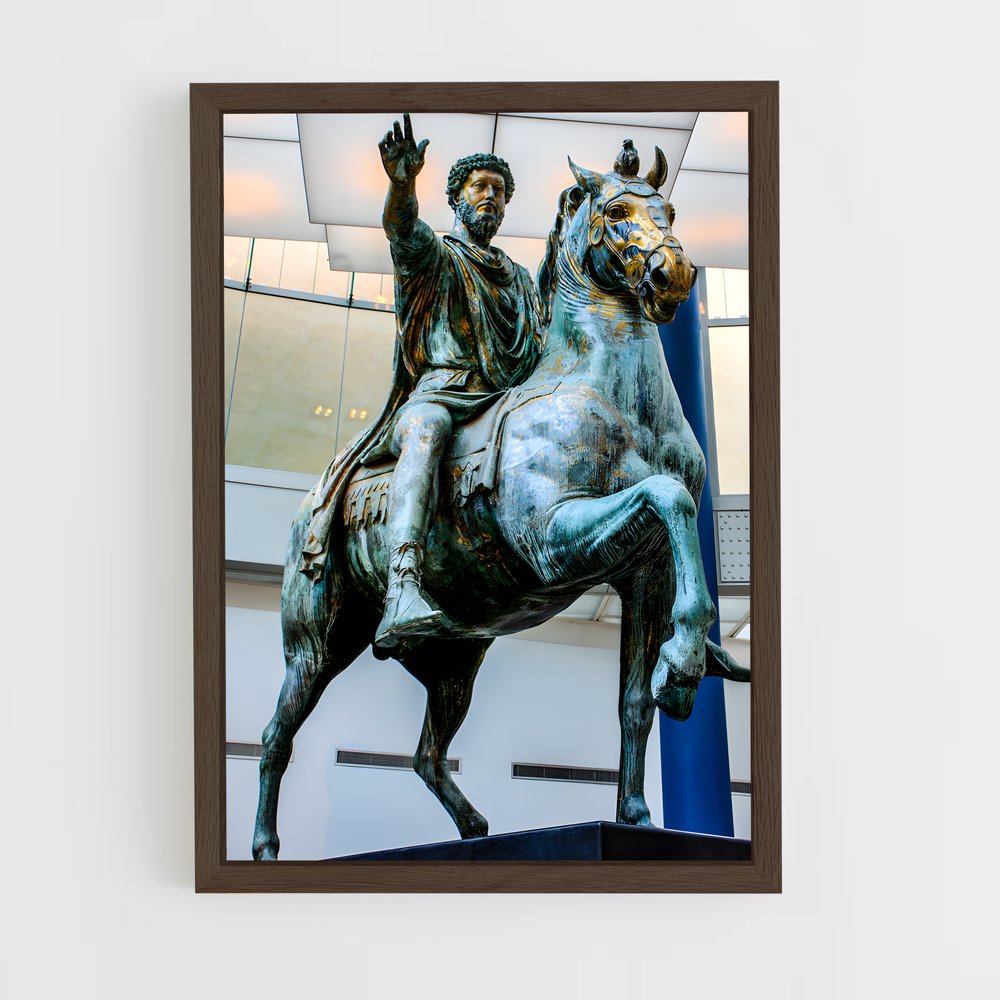 ap-marcus aurelius equestrian-1 cadre Bois foncé