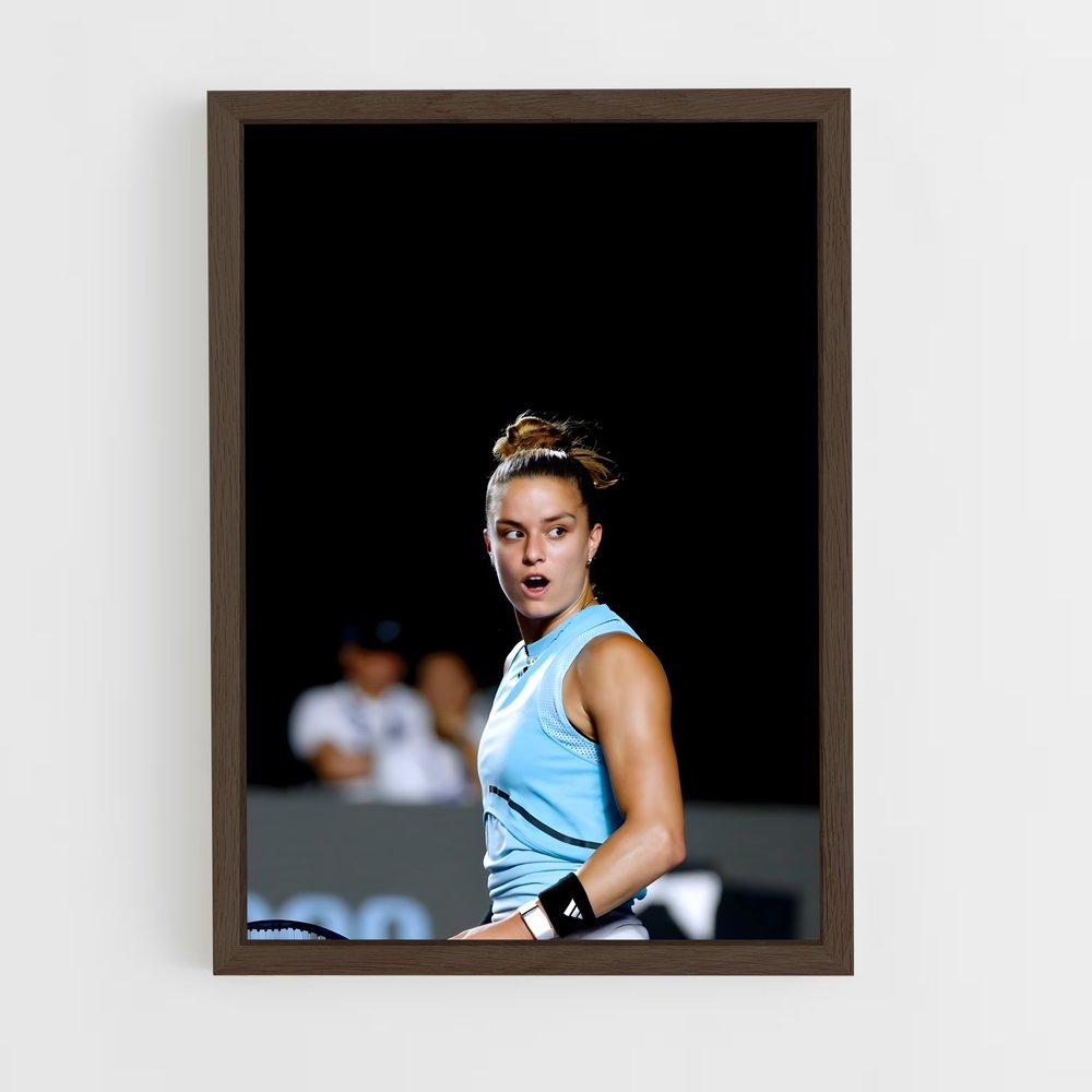 ap-maria sakkari-4 cadre Bois foncé