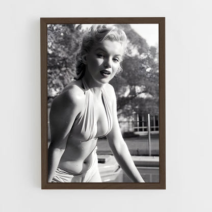 ap-marilyn monroe-7 cadre Bois foncé