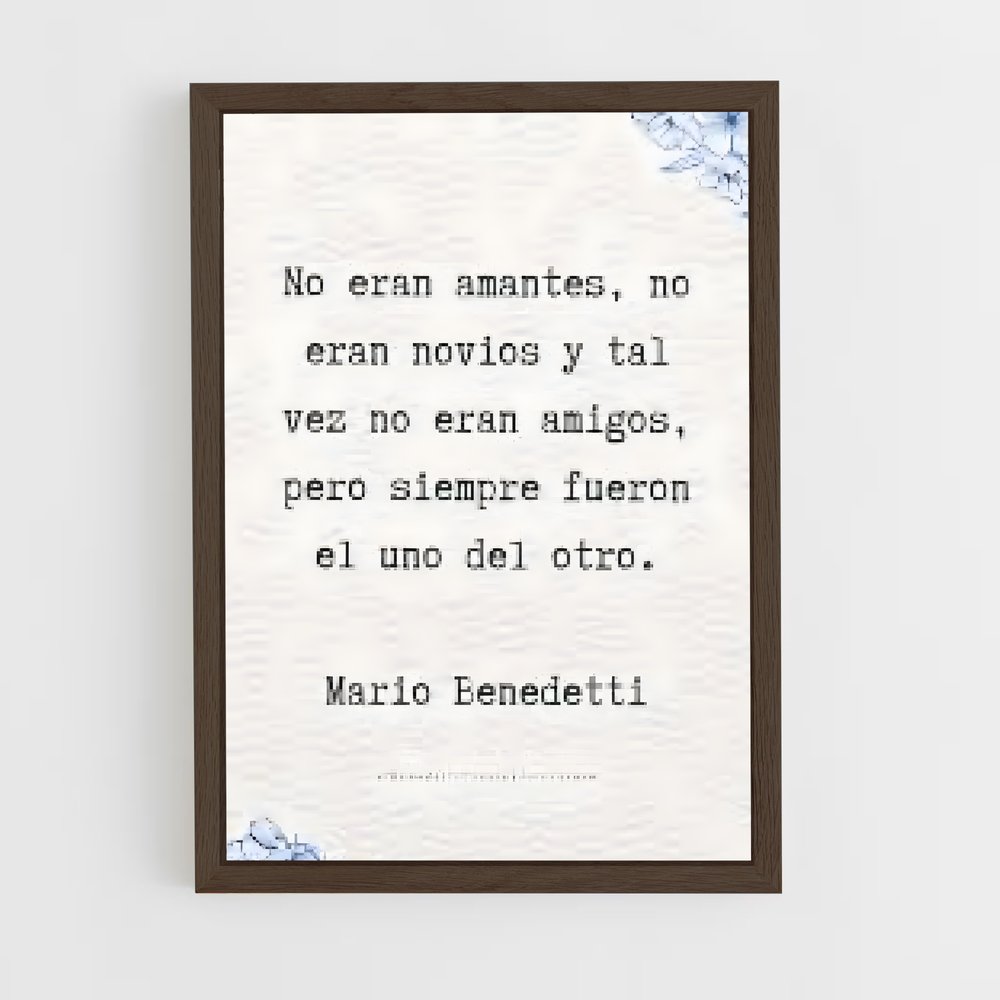 ap-mario benedetti-2 cadre Bois foncé