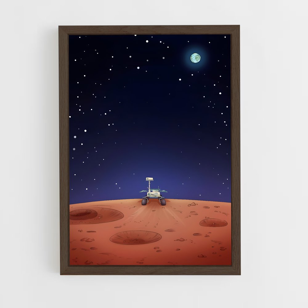 ap-mars rover perseverance-4 cadre Bois foncé