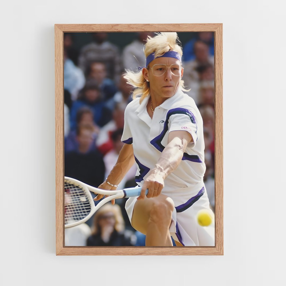 ap-martina navratilova-1 cadre Bois clair