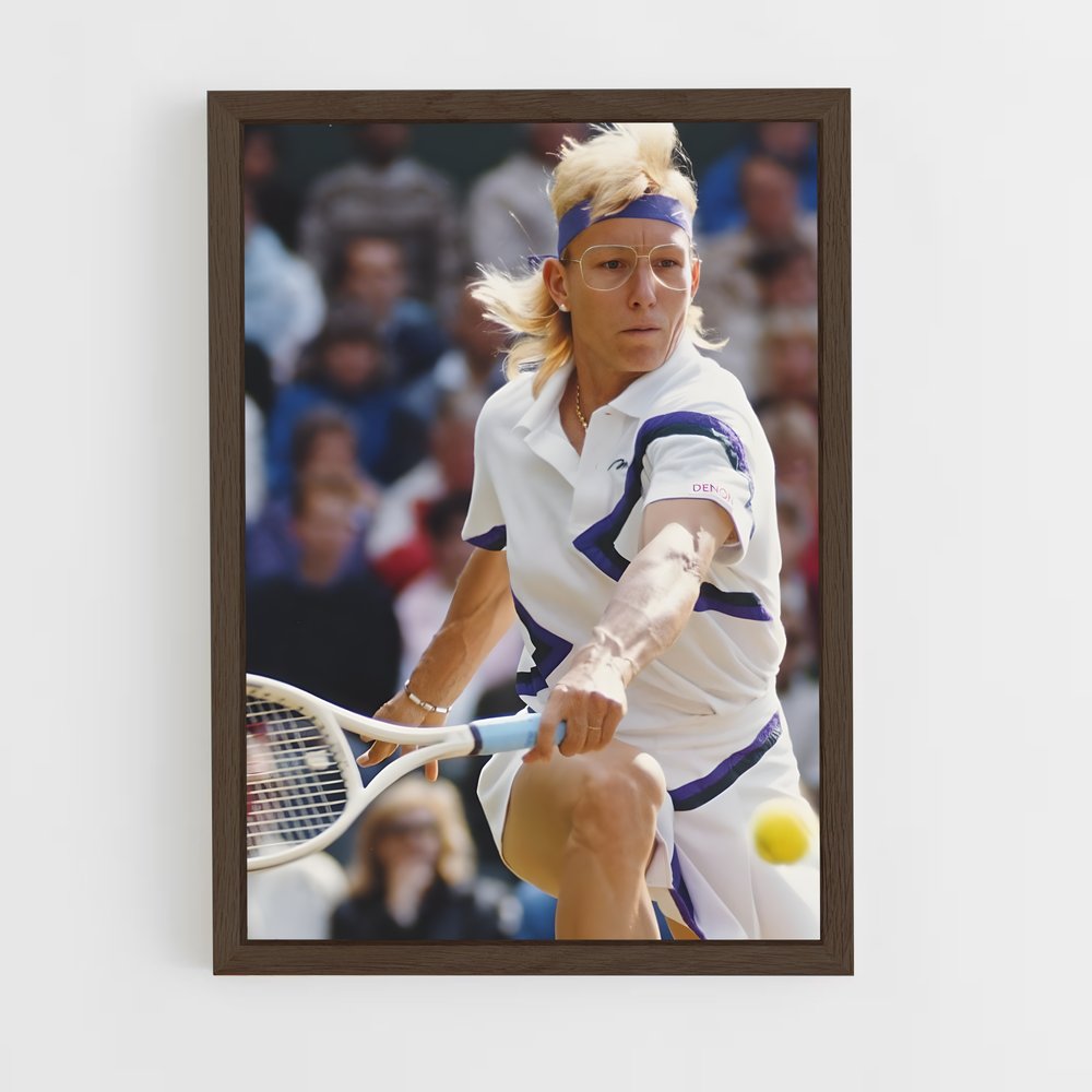 ap-martina navratilova-1 cadre Bois foncé