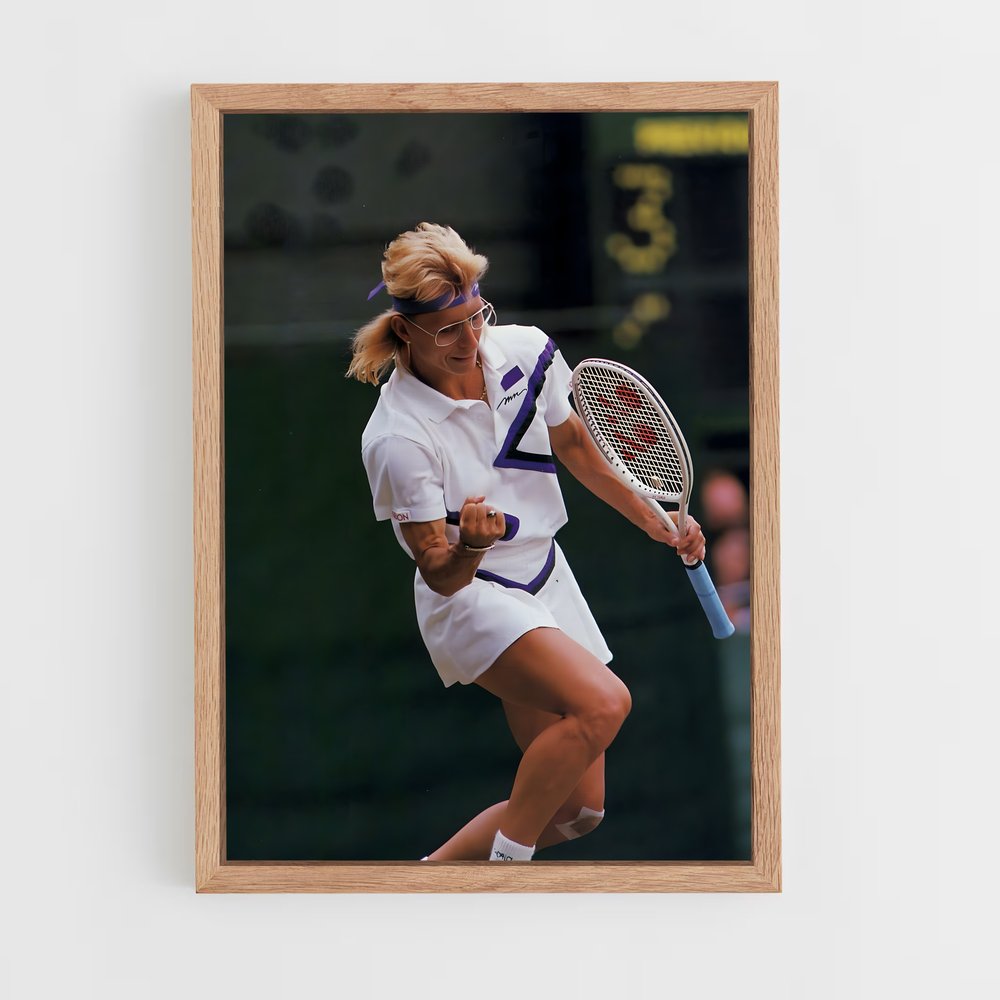 ap-martina navratilova-6 cadre Bois clair