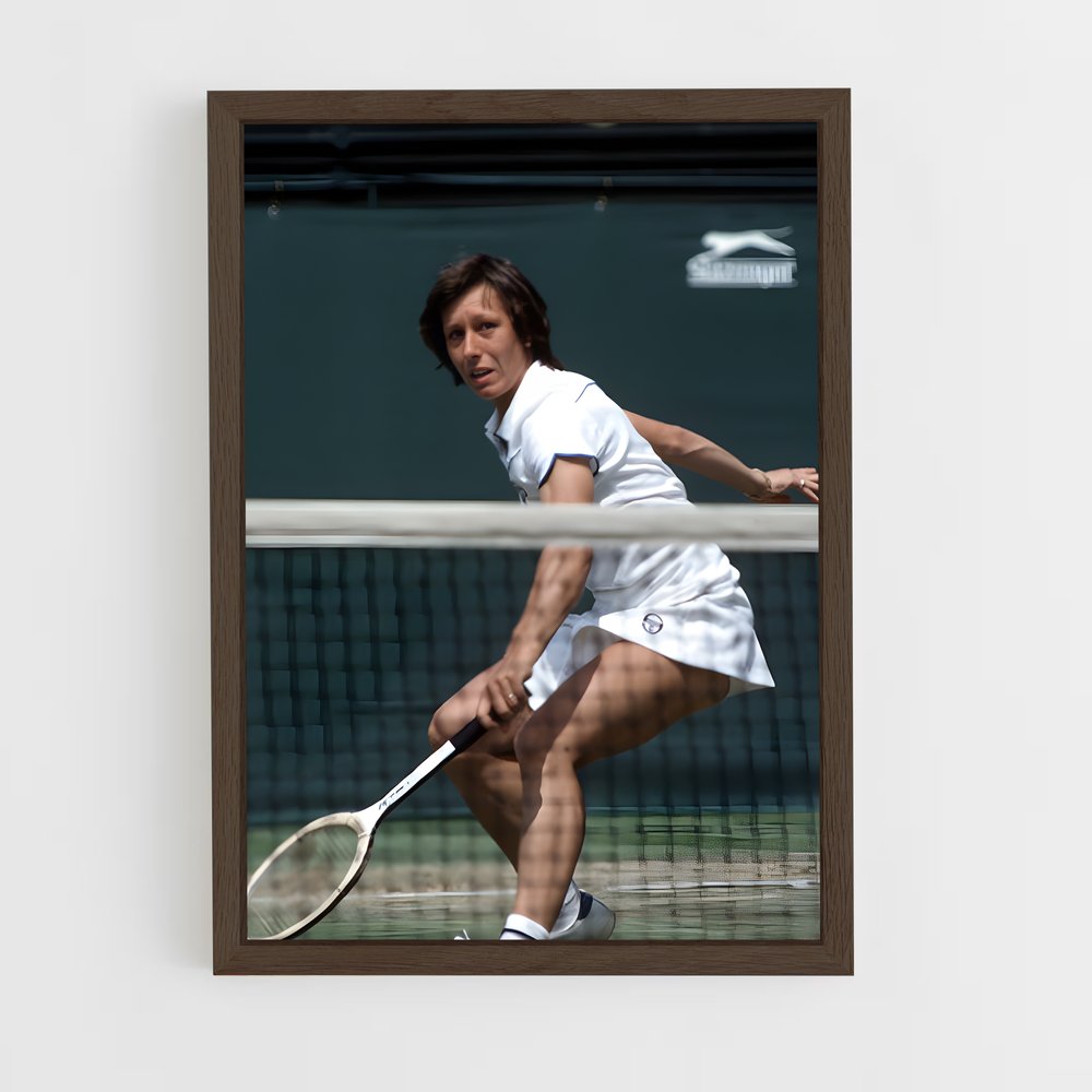 ap-martina navratilova-7 cadre Bois foncé