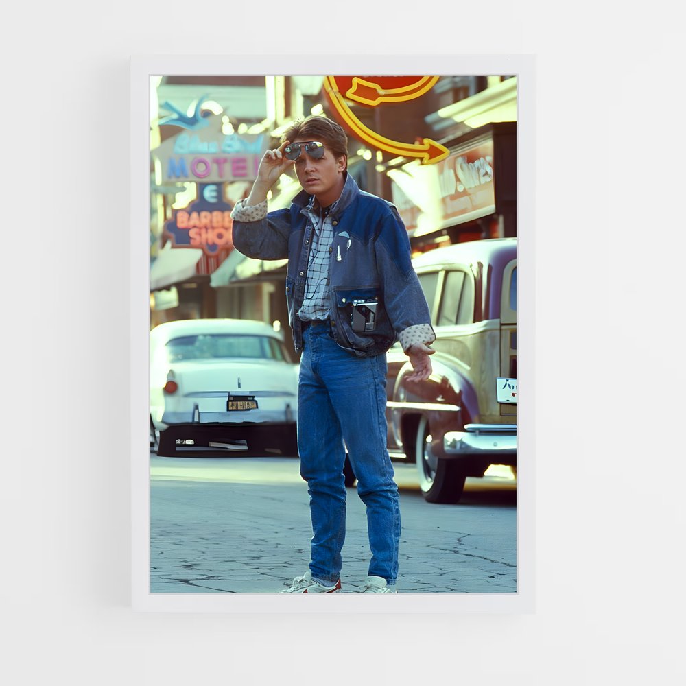 ap-marty mcfly-3 cadre Blanc