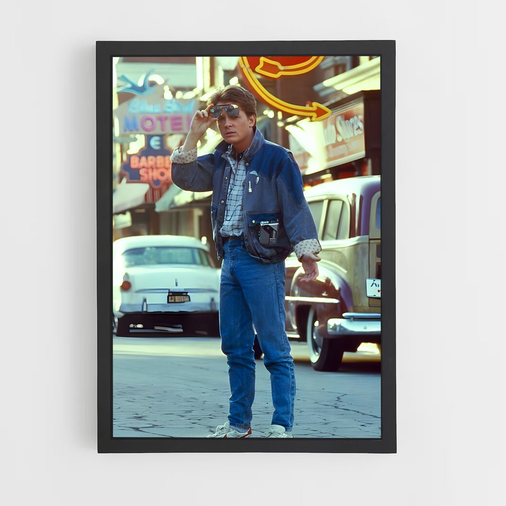 ap-marty mcfly-3 cadre Noir