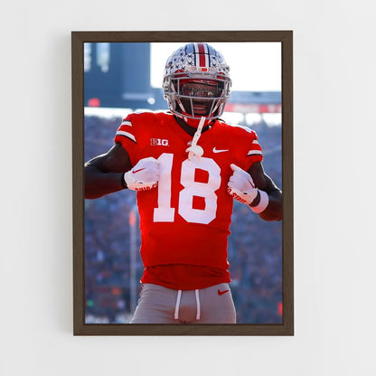 ap-marvin harrison jr-4 cadre Bois foncé