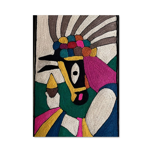 Poster La Femme au Tapis Coloré