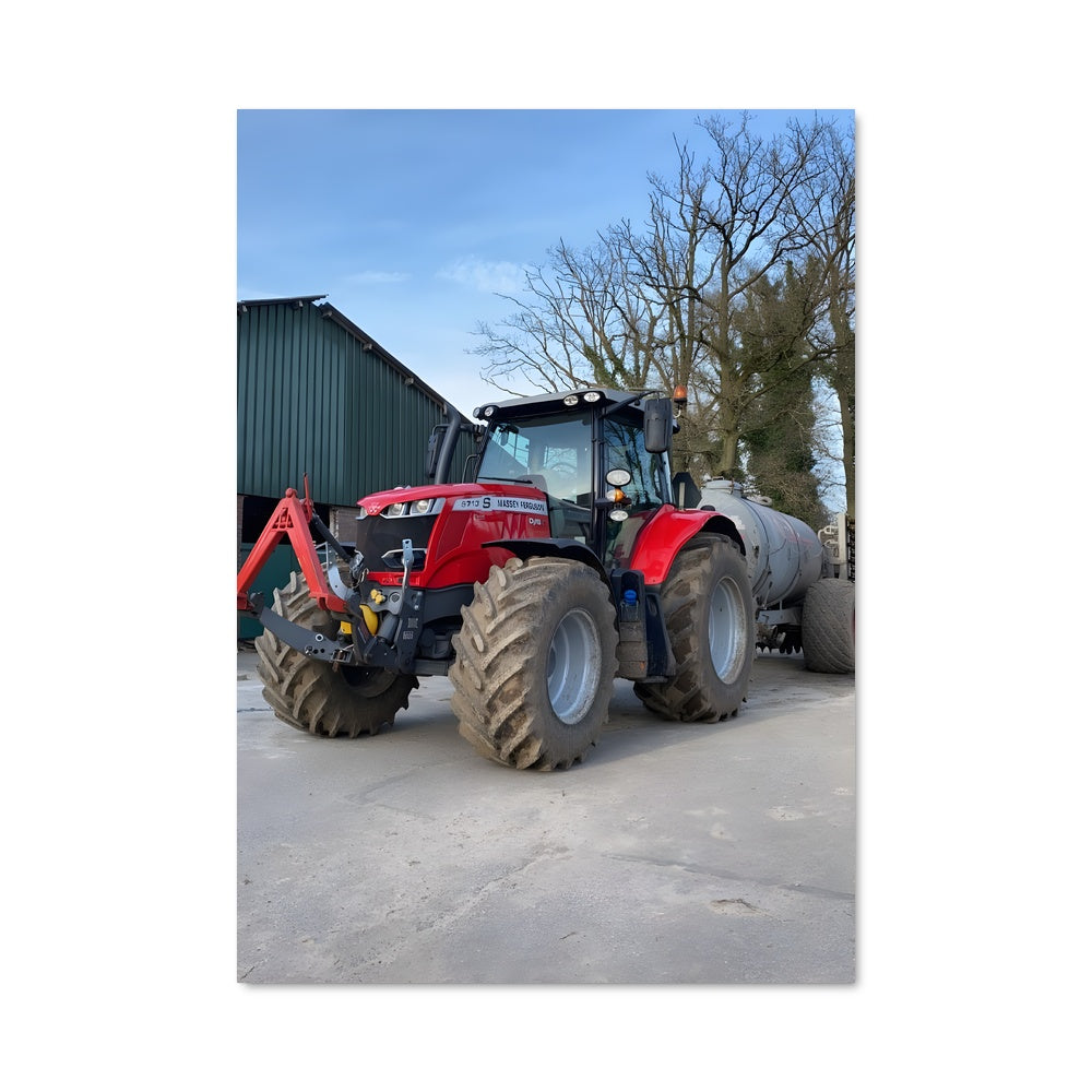 Poster Le Tracteur Rouge