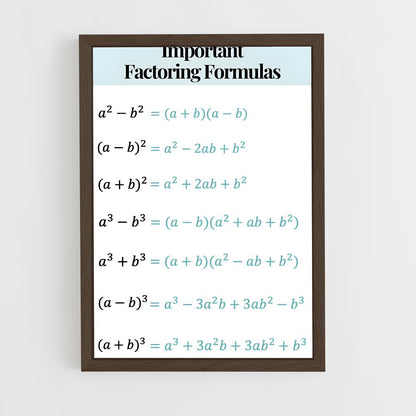 ap-mathematical formulas-1 cadre Bois foncé