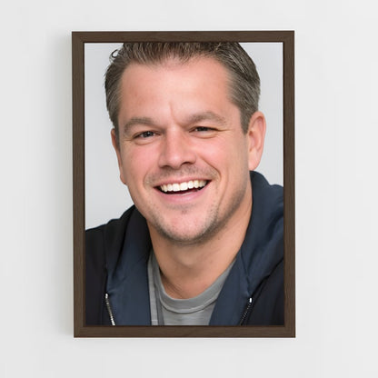 ap-matt damon-4 cadre Bois foncé