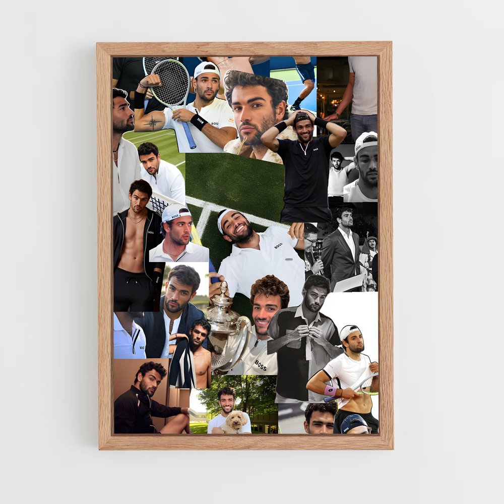 ap-matteo berrettini-3 cadre Bois clair