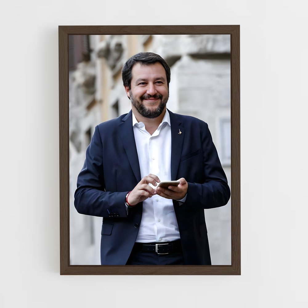 ap-matteo salvini-2 cadre Bois foncé