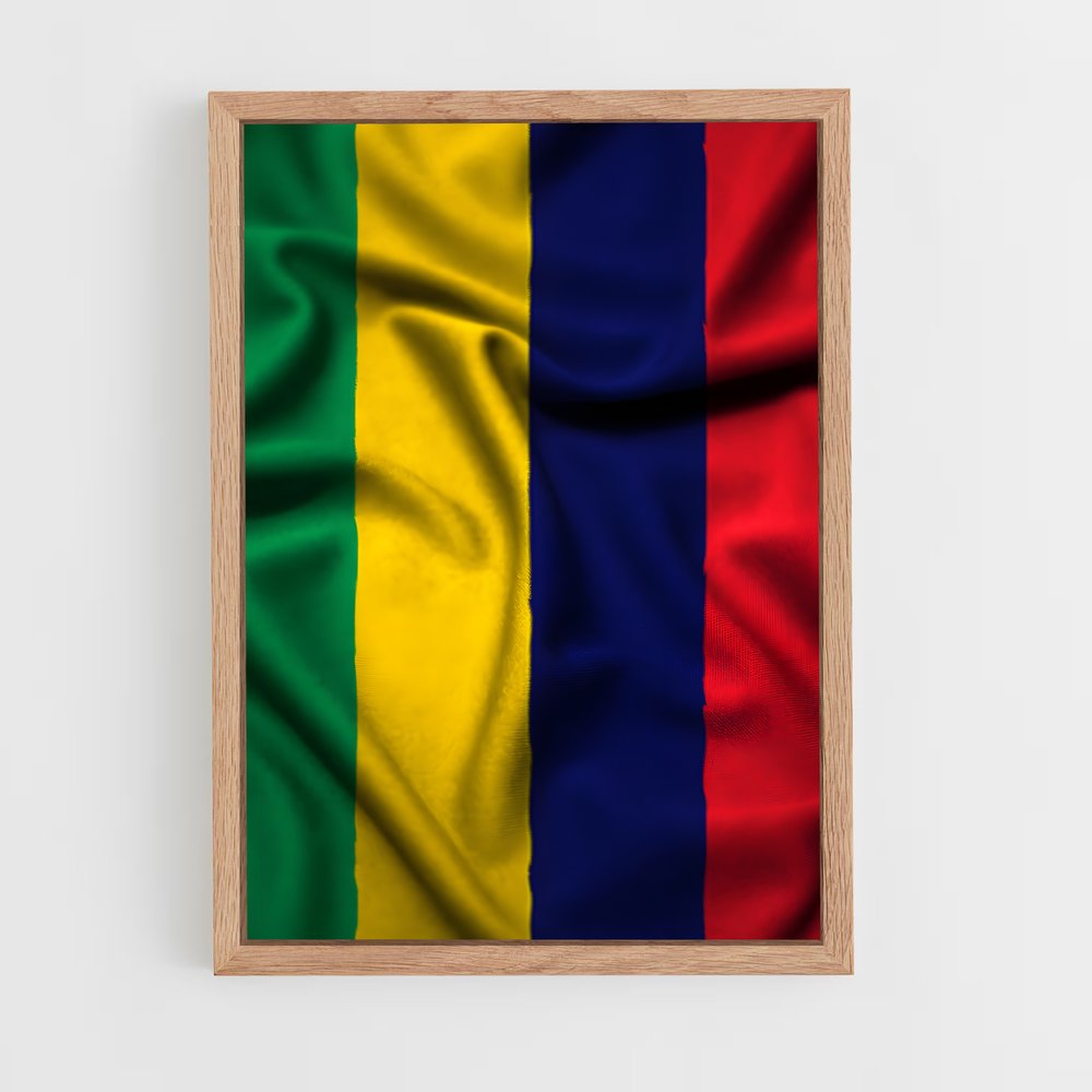 ap-mauritius flag-2 cadre Bois clair