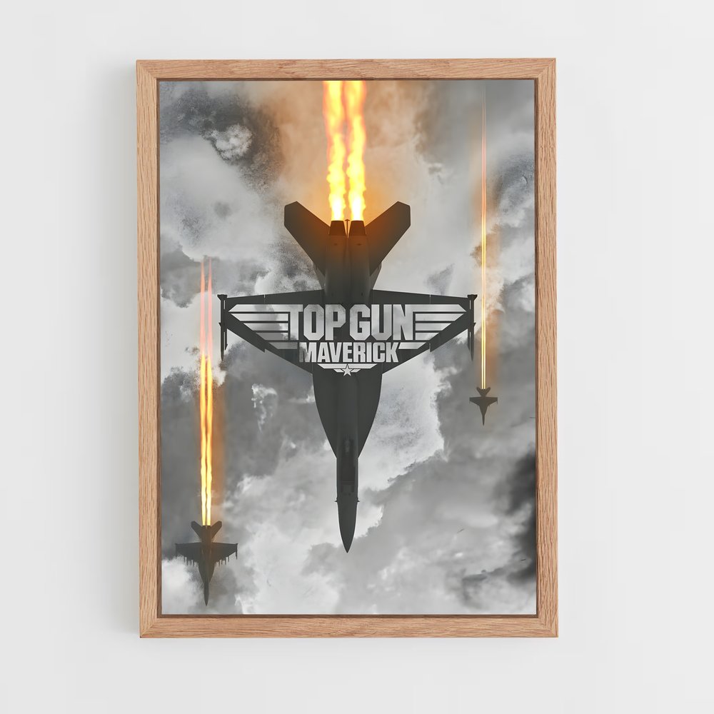 ap-maverick top gun-4 cadre Bois clair